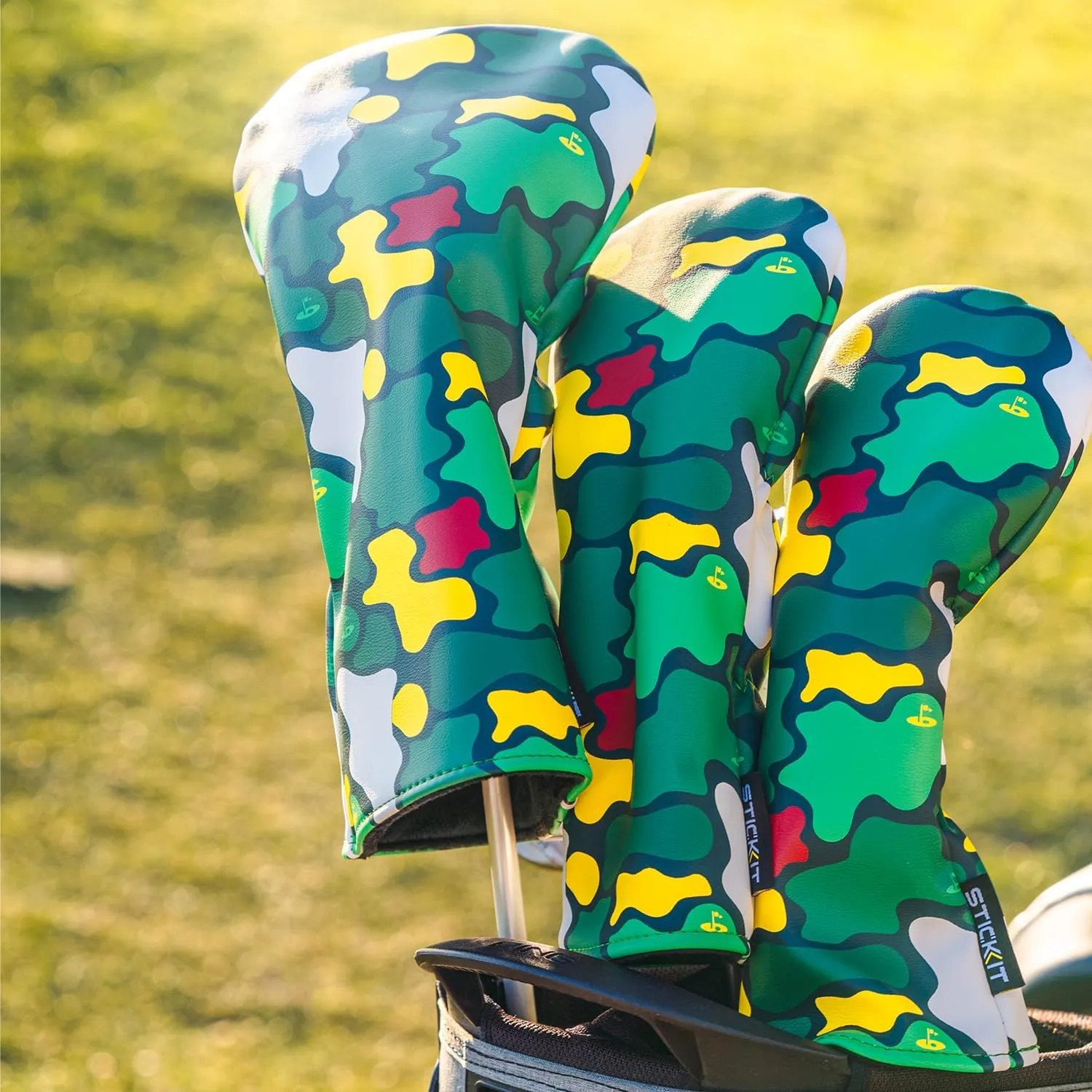 STICKIT Magnetic Driver and Fairway Head Covers | Premium Leather, Industrial Magnet | Universal Fit for Golf Clubs | Ultimate Protection & Travel-Friendly