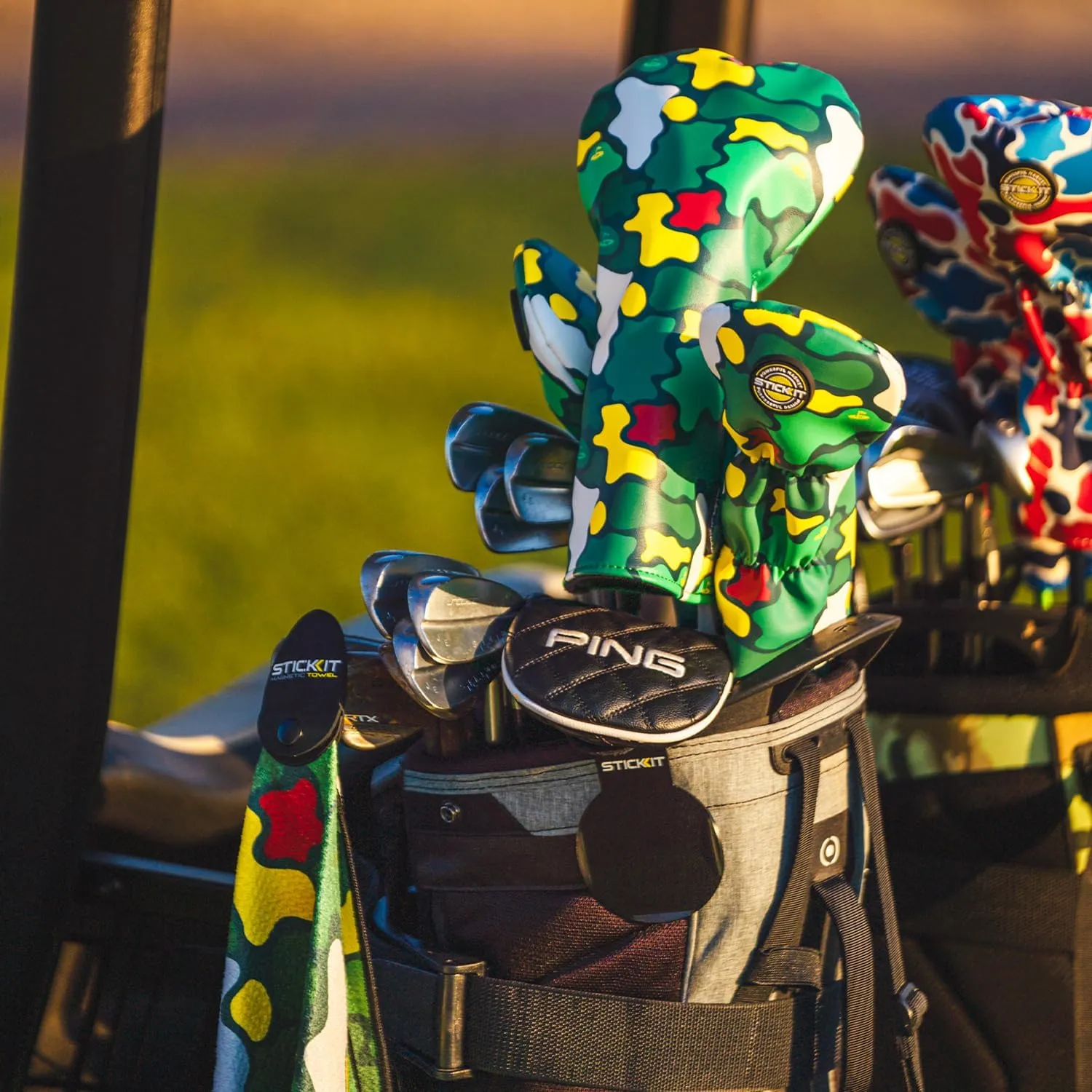 STICKIT Magnetic Driver and Fairway Head Covers | Premium Leather, Industrial Magnet | Universal Fit for Golf Clubs | Ultimate Protection & Travel-Friendly