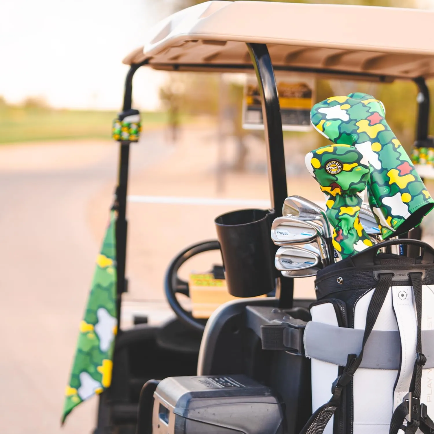 STICKIT Magnetic Driver and Fairway Head Covers | Premium Leather, Industrial Magnet | Universal Fit for Golf Clubs | Ultimate Protection & Travel-Friendly