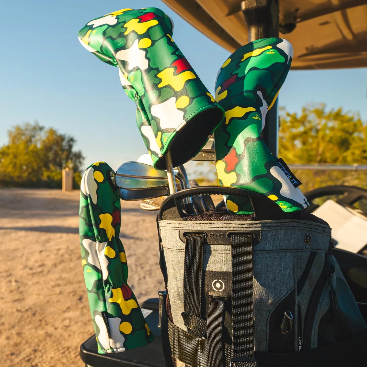 STICKIT Magnetic Driver and Fairway Head Covers | Premium Leather, Industrial Magnet | Universal Fit for Golf Clubs | Ultimate Protection & Travel-Friendly