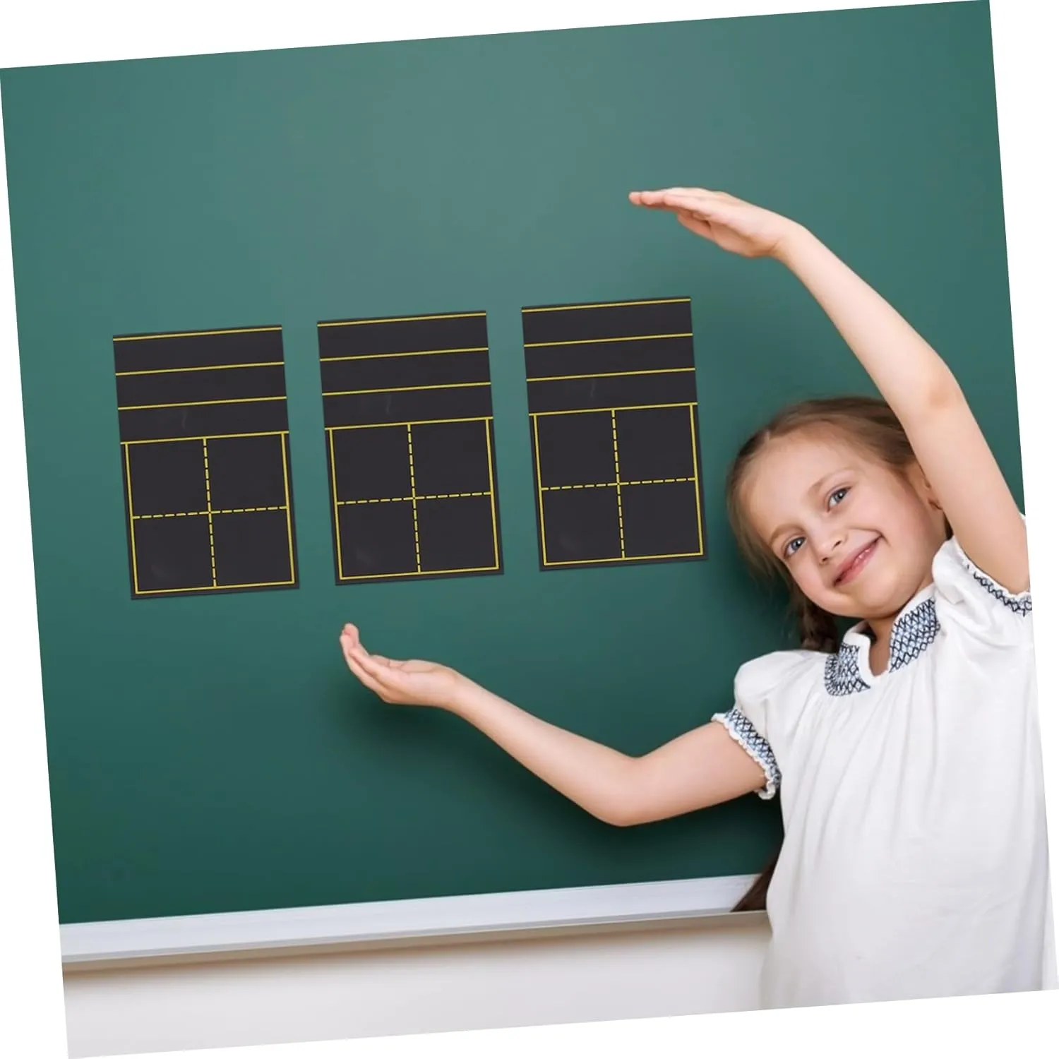 STOBOK 2pcs Sticker Frosted for Easy Chalk Writing for Fridge Classroom Use for Learning and Drawing Activities