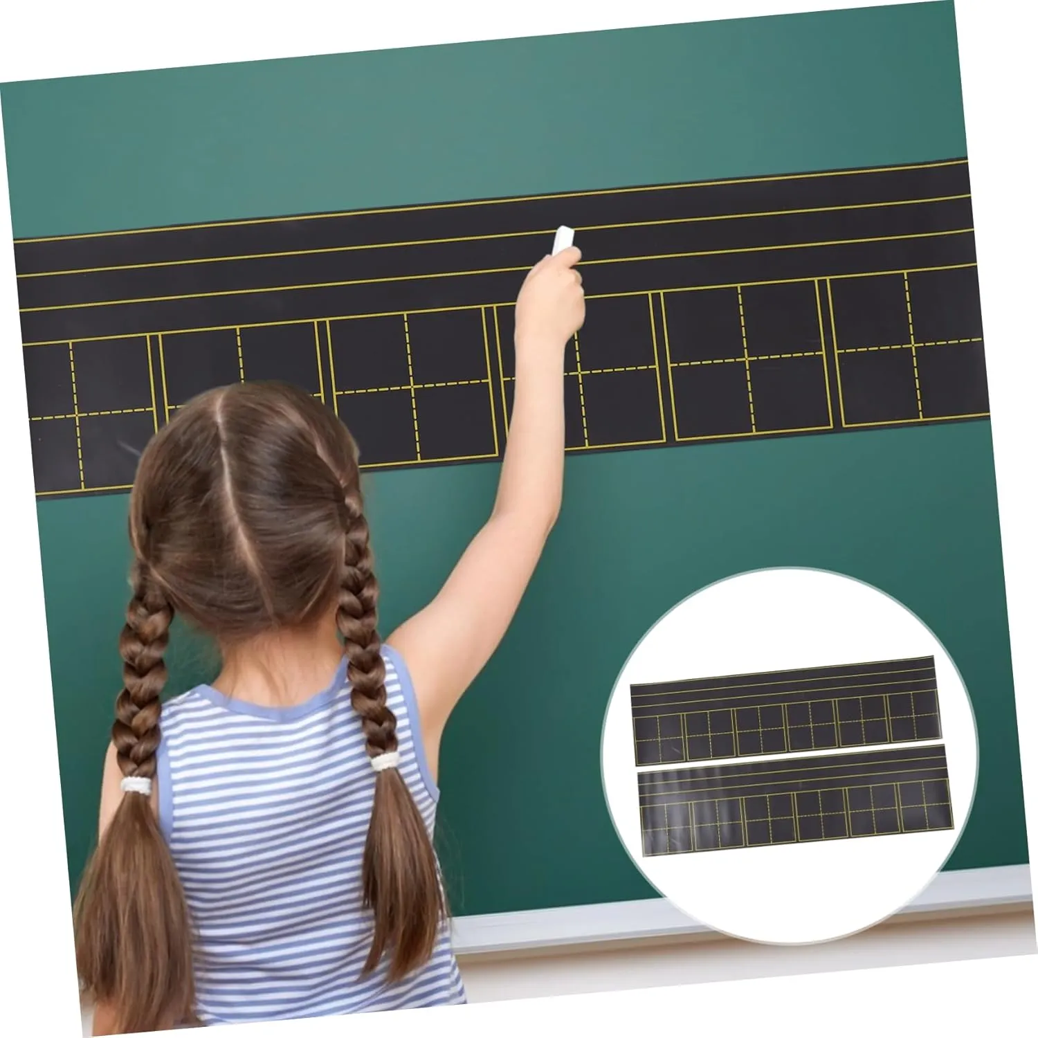 STOBOK 2pcs Sticker Frosted for Easy Chalk Writing for Fridge Classroom Use for Learning and Drawing Activities