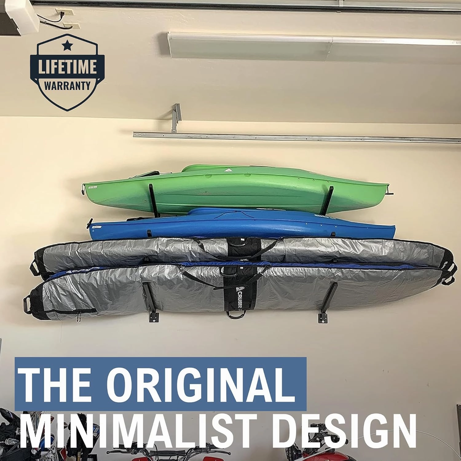 StoreYourBoard G-SUP Wall Mounted Standup Paddleboard Storage Rack, Adjustable Levels, Stand-up Paddle Board Holder