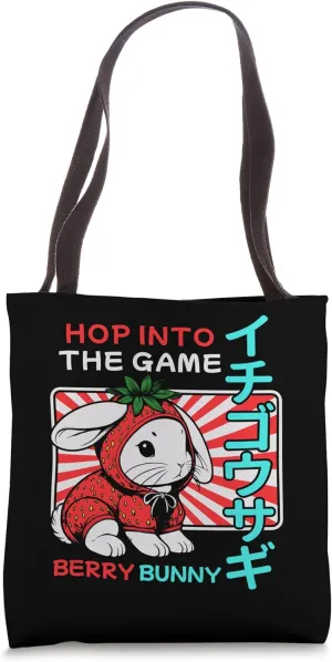 Strawberry Rabbit Strawberry Bunny Tote Bag
