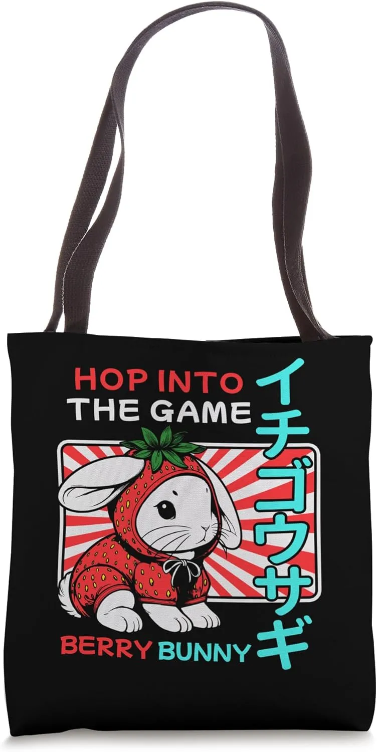 Strawberry Rabbit Strawberry Bunny Tote Bag