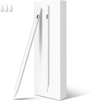 Stylus Pen for iPad Pencil 10th Generation, 13 Mins Fast Charging Apple Pencil with Palm Rejection & Tilt Sensitivity, Compatible w iPad 6/7/8/9/10/11, Pro 11"/12.9"/ M4, Air 3/4/5/M2/M3, Mini 5/6