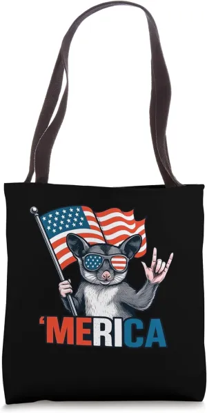 Sugar Glider Merica American Flag 4th Of July Pet Lover Tote Bag