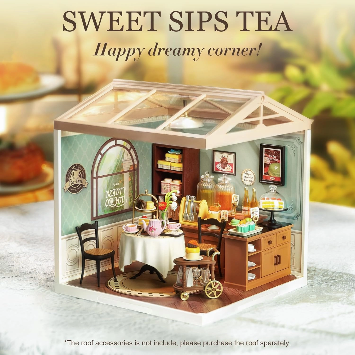 Super Creator-Mini Blocks Model Building Set for Adults, Miniature Plastic House Kit Super Store-Building Blocks Toys for Teens 8-12, DIY Crafts/Hobbies for Teens&Adults (Sweet Sips Tea)