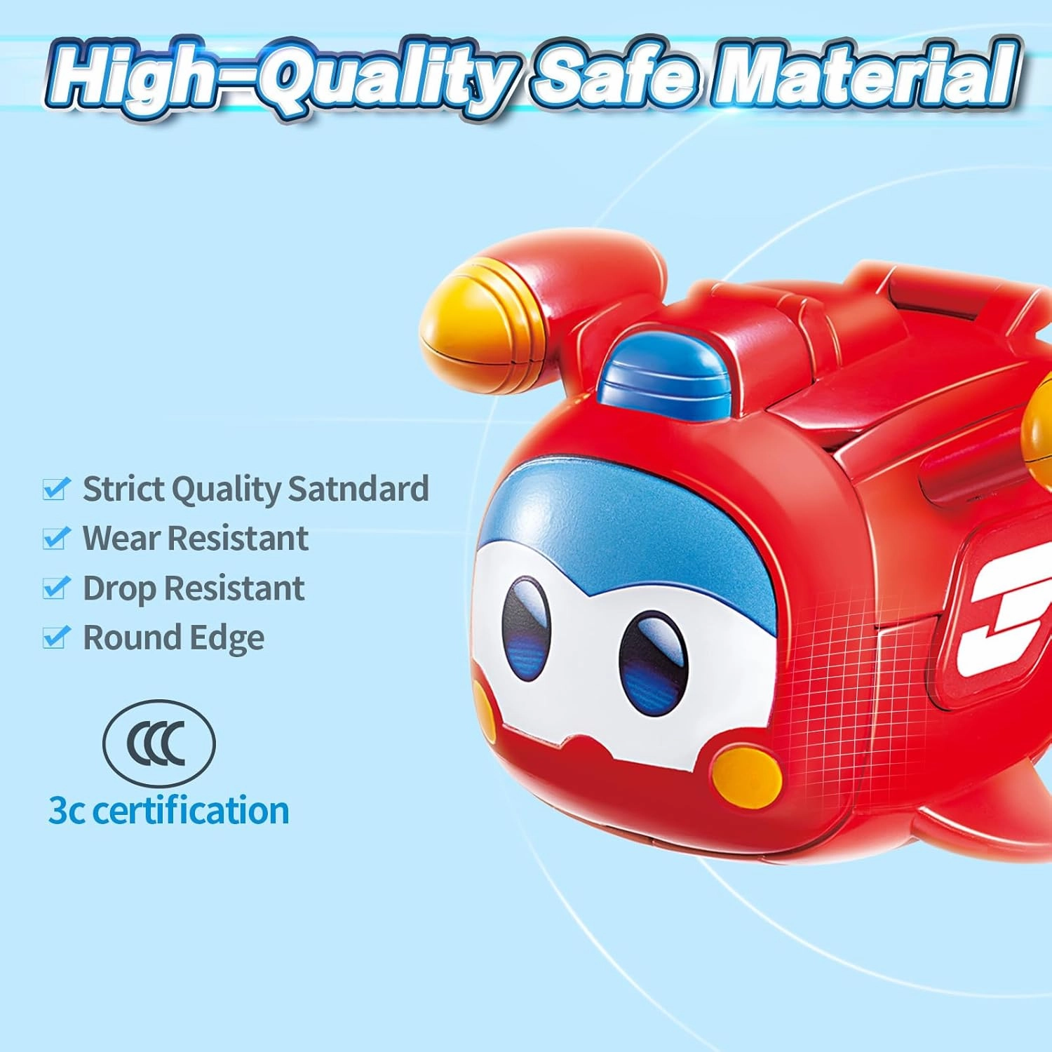 Super Wings 2-in-1 Transforming Mech Robot, 2.4" Jett Pet or 4.3" Mecha Mode, Transformable Toys Rescue Bots for Boys and Girls Age 3 , Gifts for Preschool Kids, Red