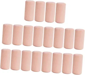 SUPVOX 20Pcs Beech Granule Cylinder Blocks Educational Geometric Wood Building for Smooth for Creative Craft Projects and Handmade Learning