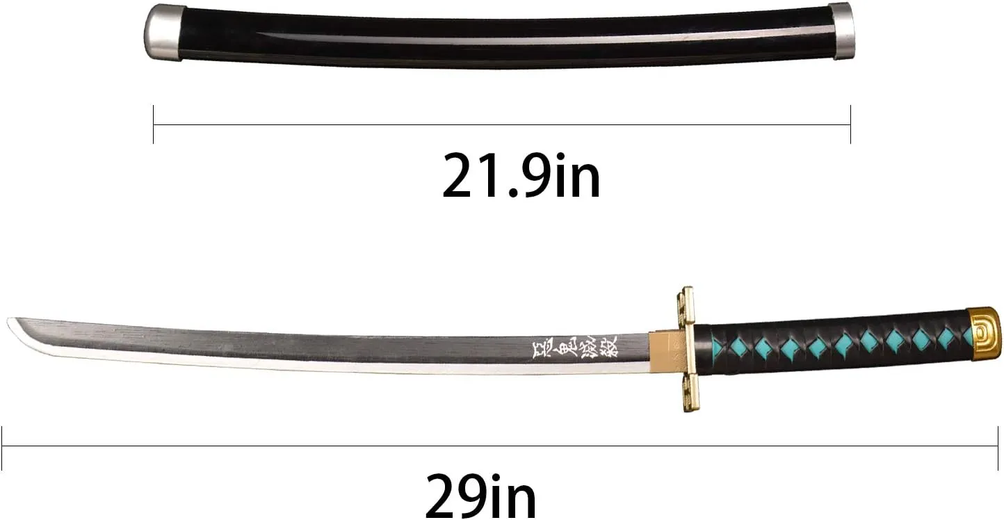 SV Anime Demon Slayer Sword Katana 31 Inch Decorative Collectible Gift Cosplay Sword，Various Styles Available