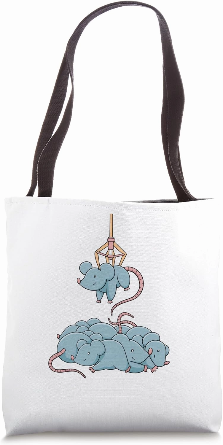 Sweet Cute Mice Funny Claw Crane Game Mouse Crane Tote Bag