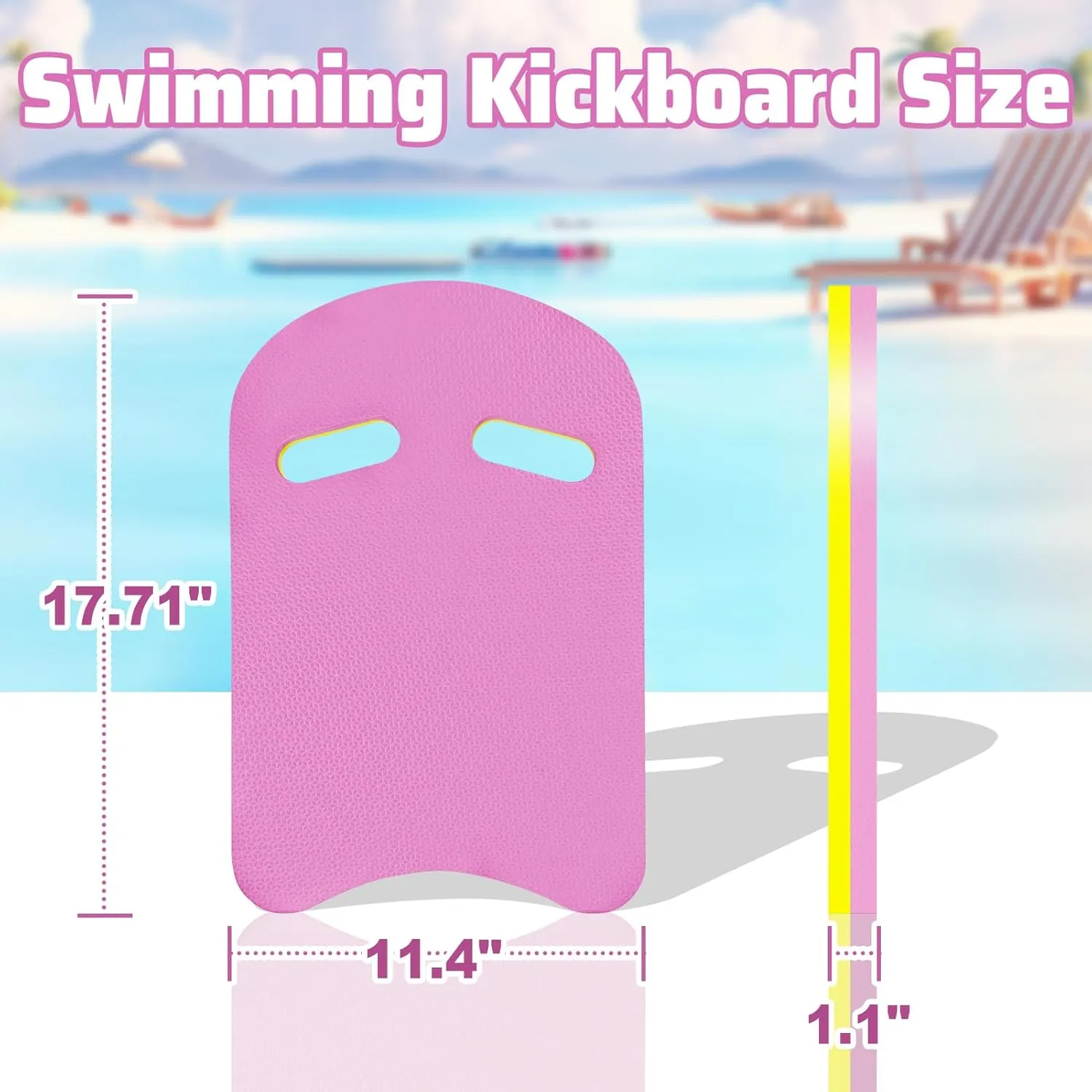 Swimming Kickboards 2 Pack, Swim Training Aid for Kids and Adults, Kickboard for Kids, Adult Swim Training Aid with Handles, Adjustable Float for Pool Exercise, Fitness, Exercise
