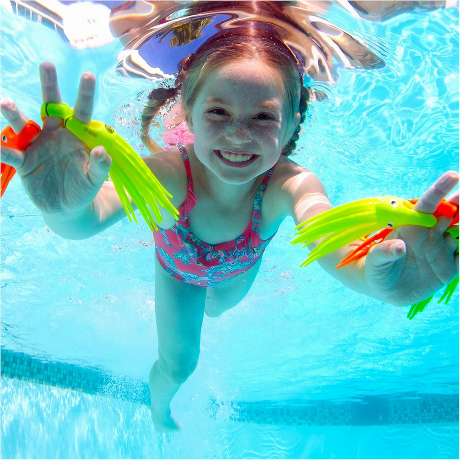 SwimWays SquiDivers Kids Pool Diving Toys, 3 Pack, Bath Toys & Pool Party Supplies for Kids Ages 5 and Up