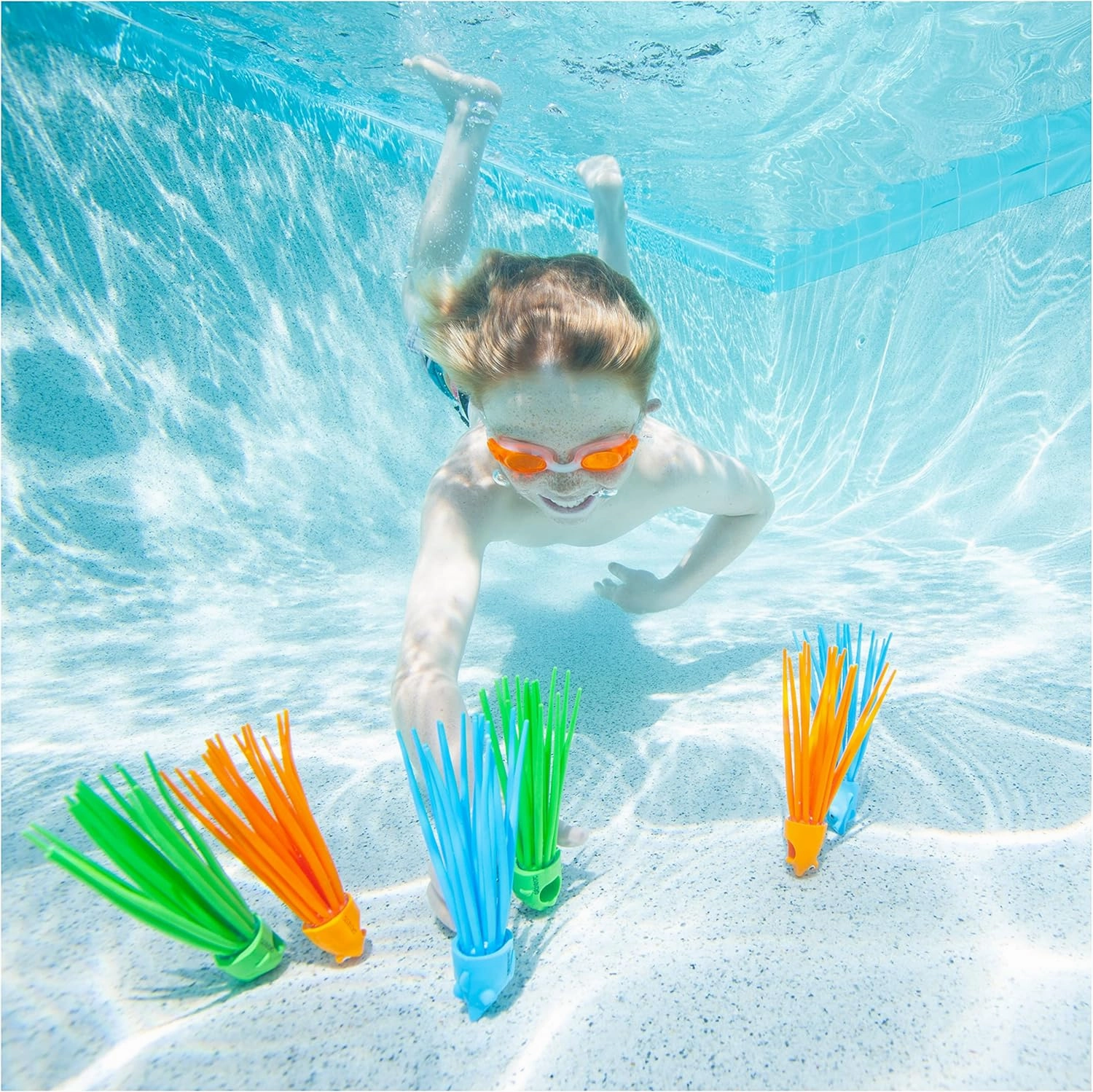 SwimWays SquiDivers Kids Pool Diving Toys, 3 Pack, Bath Toys & Pool Party Supplies for Kids Ages 5 and Up
