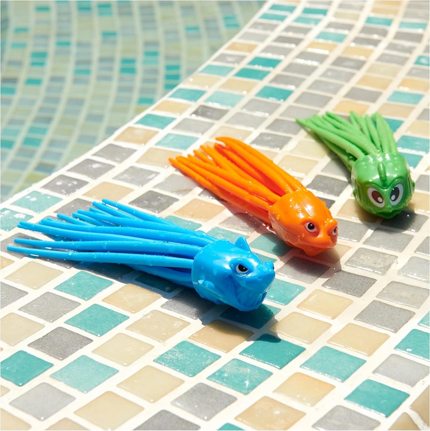 SwimWays SquiDivers Kids Pool Diving Toys, 3 Pack, Bath Toys & Pool Party Supplies for Kids Ages 5 and Up