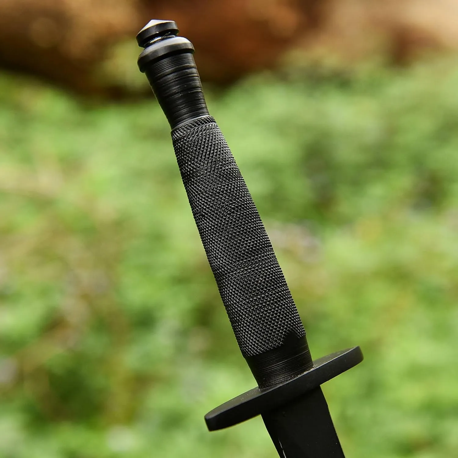 Sykes Fairbairn US Army Double-Edged V42 Military Best Dagger Knife WWII Collectible knives With Leather Sheath (Black Steel)