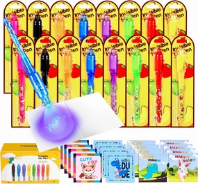 TAFULOR Invisible Ink Pen for Kids, Birthday Party Favors for Girls Boys, Spy Pens with UV Light Secret Message Magic Markers, Goody Bag Stuffers Toys for 6-12 Year Old Girls Boys Gift (16PCS)