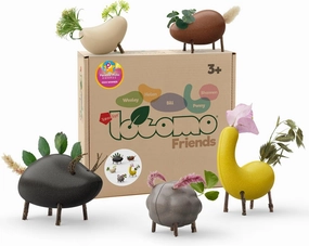 Taksa Toys Locomo Friends IV Waldorf Educational Outdoor Play Figures, Montessori Wooden Animal Toys for Kids 3 4 5 6 7 , Open-Ended Learning & Creativity, Nature Eco Toys, Gifts (Set of 5)