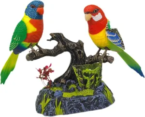 Talking Parrots,Sound Activated Chirping Bird,Interactive Toy, Electric Birds,Home Office Desk Decoration