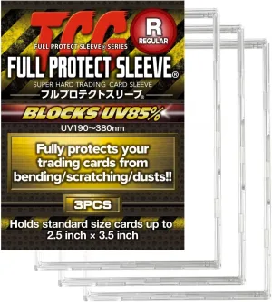 TCG Full Protect Sleeve (Regular Size) KAWASHIMA Industries Made in Japan 36 Pieces(3 Pieces × 12 Packages) to Protect Sports Cards, Baseball/Football Cards, and Collectible Cards, Standard Size