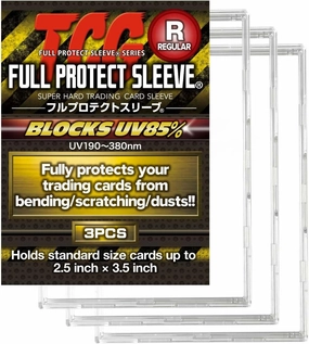 TCG Full Protect Sleeve (Regular Size) KAWASHIMA Industries Made in Japan 36 Pieces(3 Pieces × 12 Packages) to Protect Sports Cards, Baseball/Football Cards, and Collectible Cards, Standard Size