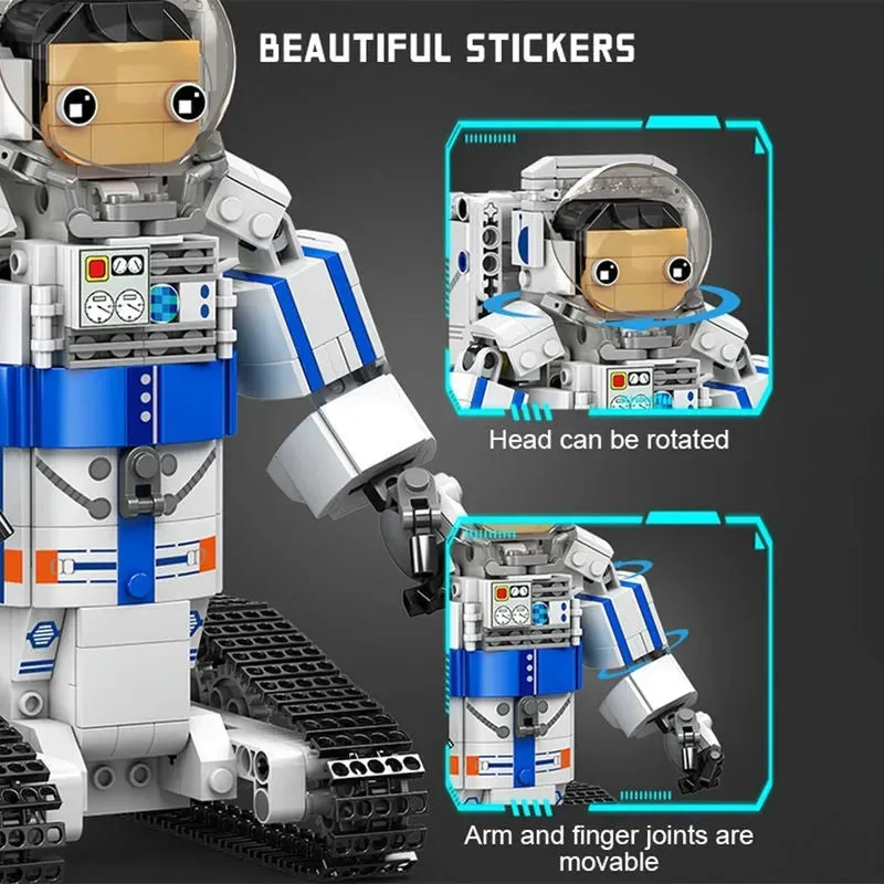 Tech RC Motorized Astronaut Boy Robot Kids Bricks Toy 13136