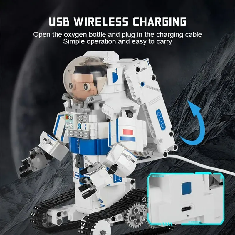 Tech RC Motorized Astronaut Boy Robot Kids Bricks Toy 13136