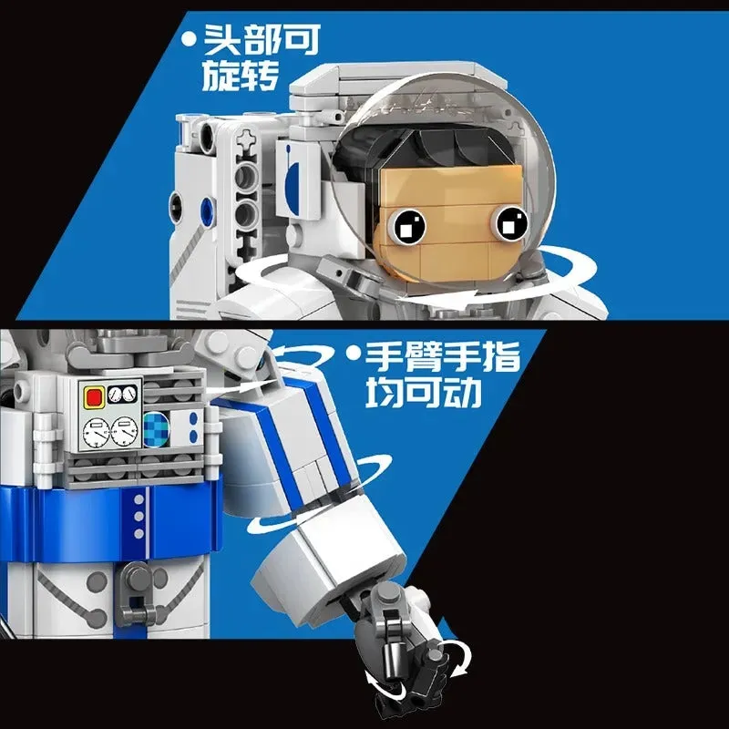 Tech RC Motorized Astronaut Boy Robot Kids Bricks Toy 13136