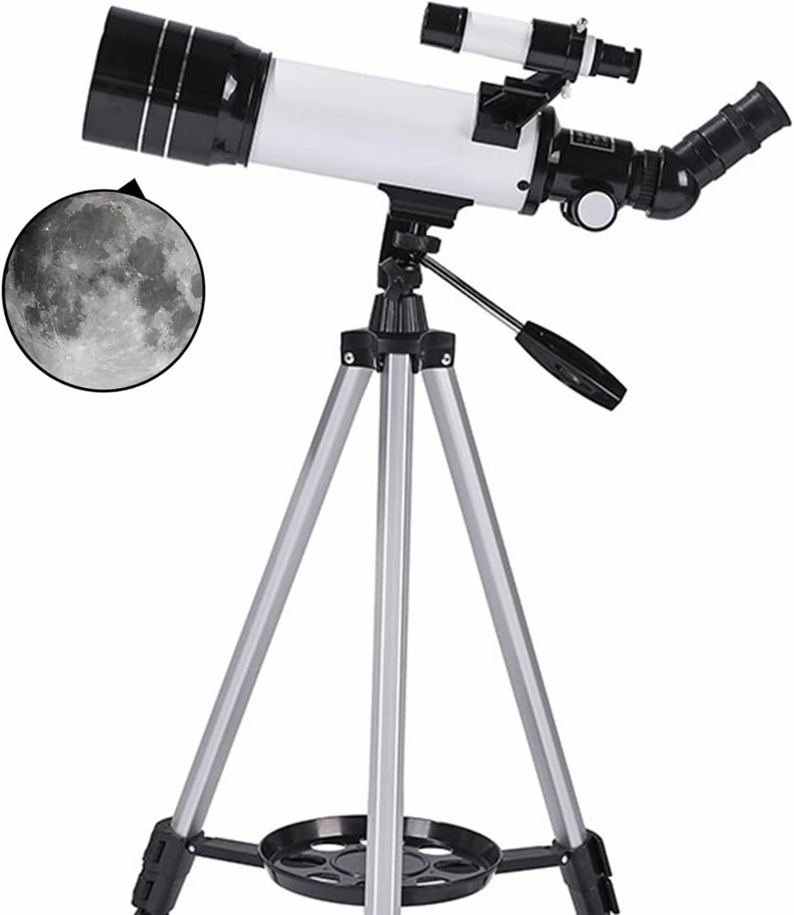 Telescope, 70mm Aperture 400mm Focal Length Astronomical Refracting Telescope for Kids Beginners, Travel Telescope with Carry Bag and Tripod