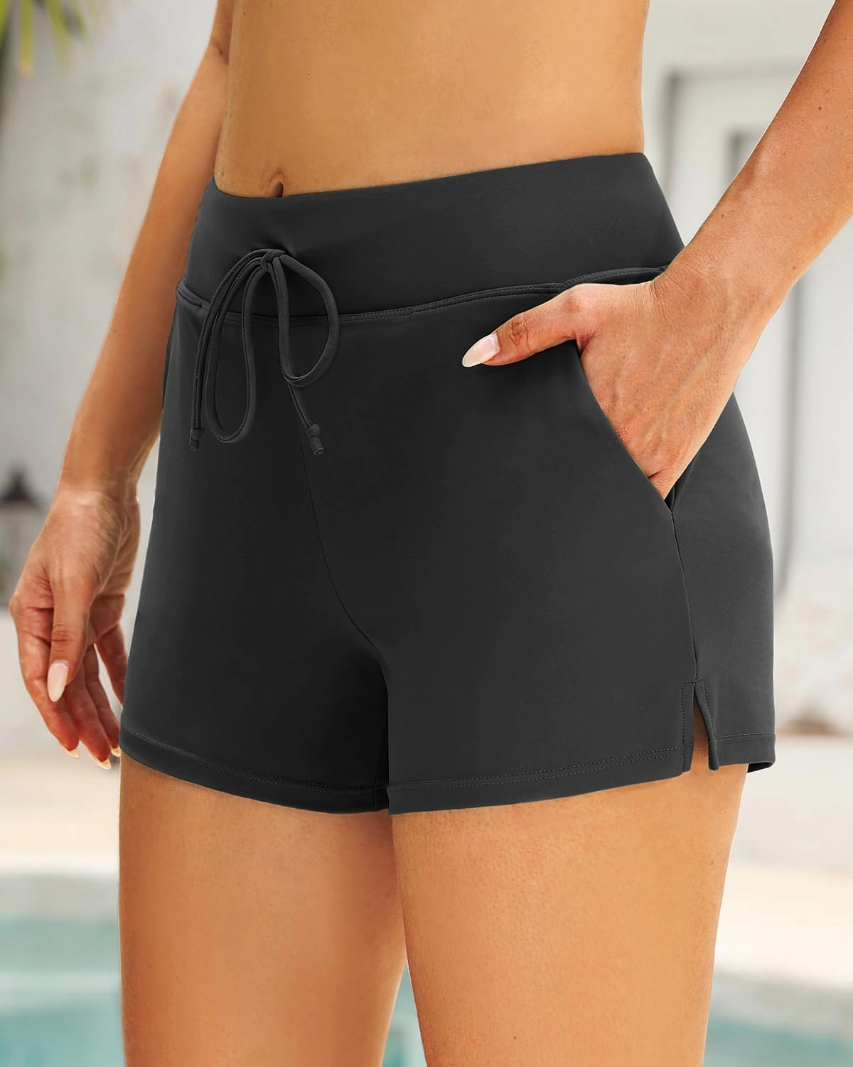 Tempt Me Two Piece Tankini Swimsuits for Women Tummy Control Bathing Suit with Shorts Athletic Two Side Pockets Swimwear