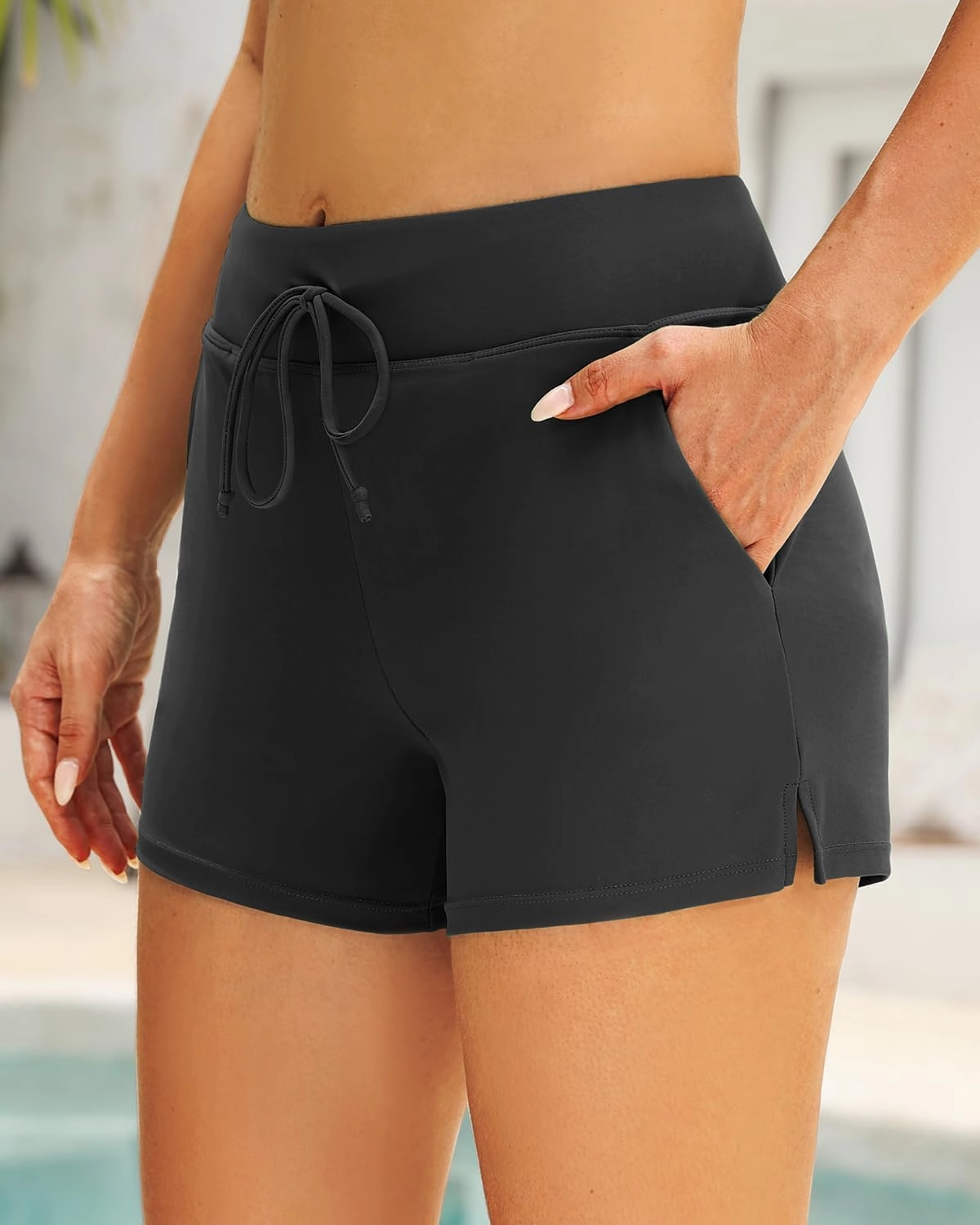 Tempt Me Two Piece Tankini Swimsuits for Women Tummy Control Bathing Suit with Shorts Athletic Two Side Pockets Swimwear