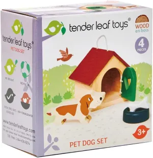 Tender Leaf Toys - Pets Sets for Doll House Accessories Great Add-on Pet Play Set to Any Dollhouse Encourage Creative and Imaginative Fun Children Age 3  (Pet Dog Set)