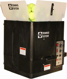 Tennis Tutor Plus with Remote. Variable TOPSPIN and Backspin. Made in USA by #1 Tennis Machine Company.