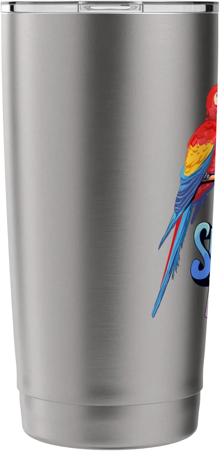 The Original Shoulder Buddies Parrot Macaw Pet Bird Lovers Stainless Steel Insulated Tumbler