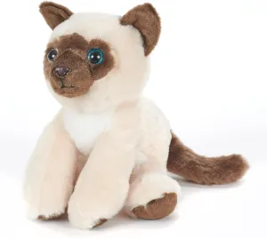 The Petting Zoo Siamese Cat Stuffed Animal Plushie, Gifts for Kids, Cat Plush Toy 9 inches