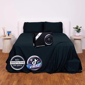 The LAD Collective 3.0 Nevada Nights Queen Fitted Sheet Deep Pocket Bed Cover with EasyGrip™ Loop Straps, Durable Elastic & Temperature Regulating Fabric Premium Bed Sheets