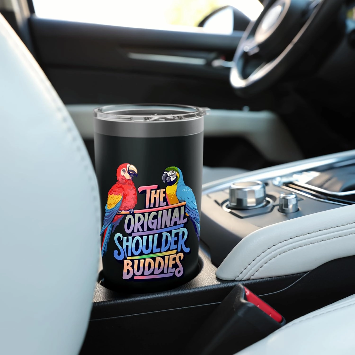 The Original Shoulder Buddies Parrot Macaw Pet Bird Lovers Stainless Steel Insulated Tumbler
