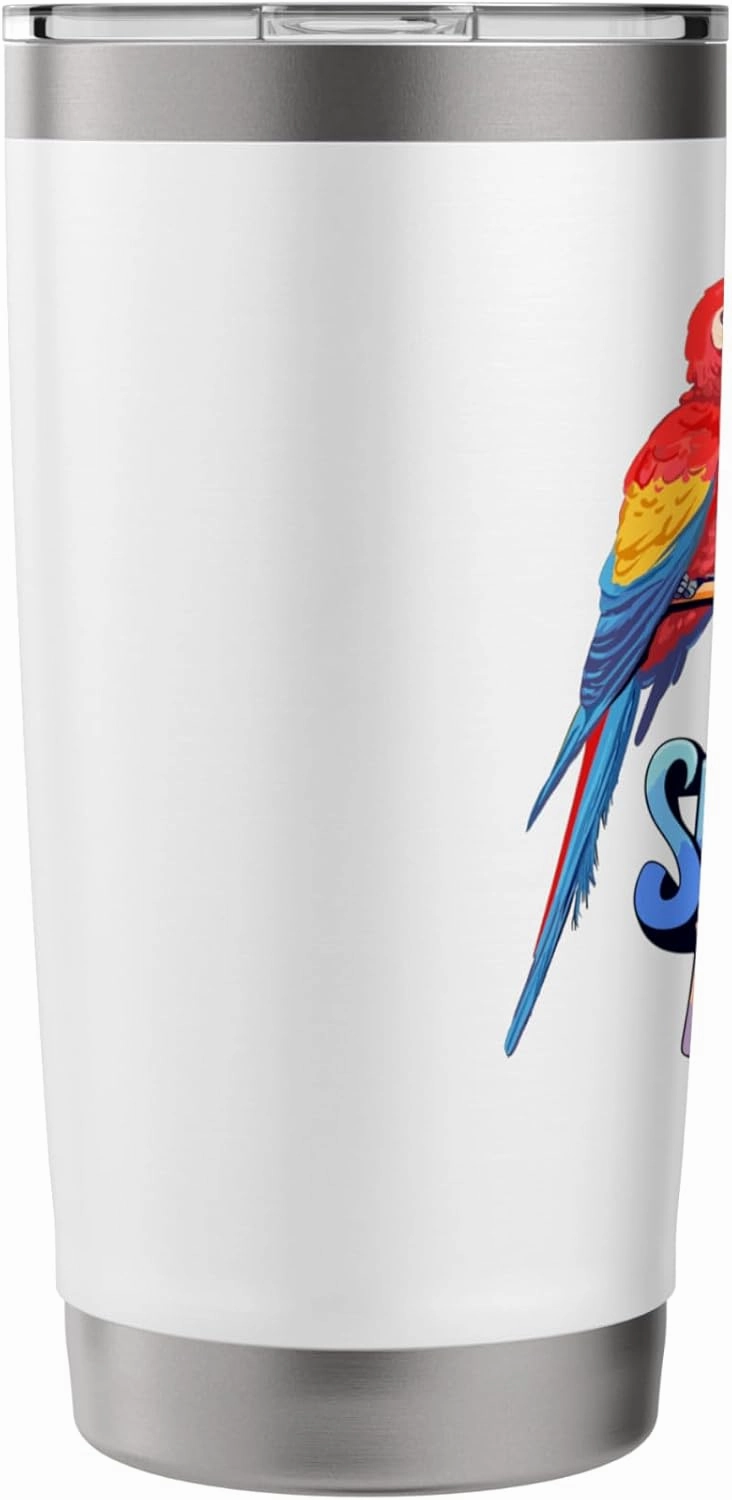 The Original Shoulder Buddies Parrot Macaw Pet Bird Lovers Stainless Steel Insulated Tumbler