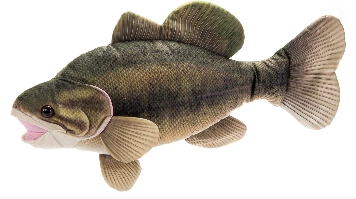 The Petting Zoo Large Mouth Bass Stuffed Animal Plushie, Gifts for Kids, Wild Onez Sealife River Fish Animals, Large Mouth Bass Plush Toy 22 Inches