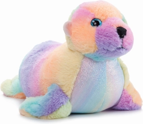 The Petting Zoo Sea Lion Stuffed Animal Plushie, Ombrez Wildlife Animals, Rainbow Sea Lion Plush Toy 15 inches