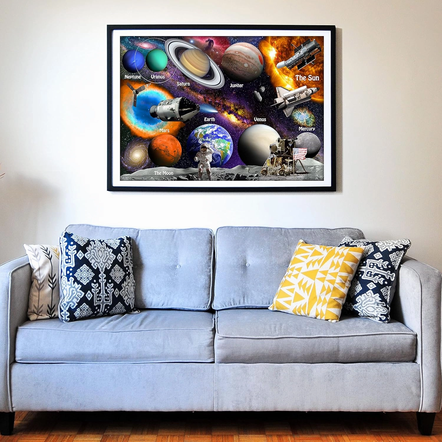 Think2Master Solar System & Space Exploration 250 Pieces Jigsaw Puzzle Fun Educational Toy for Kids 6-8 8-10 10-12, School & Families. Great Gift for Boys & Girls Ages 8  for Learning. 14.2” X 19.3”