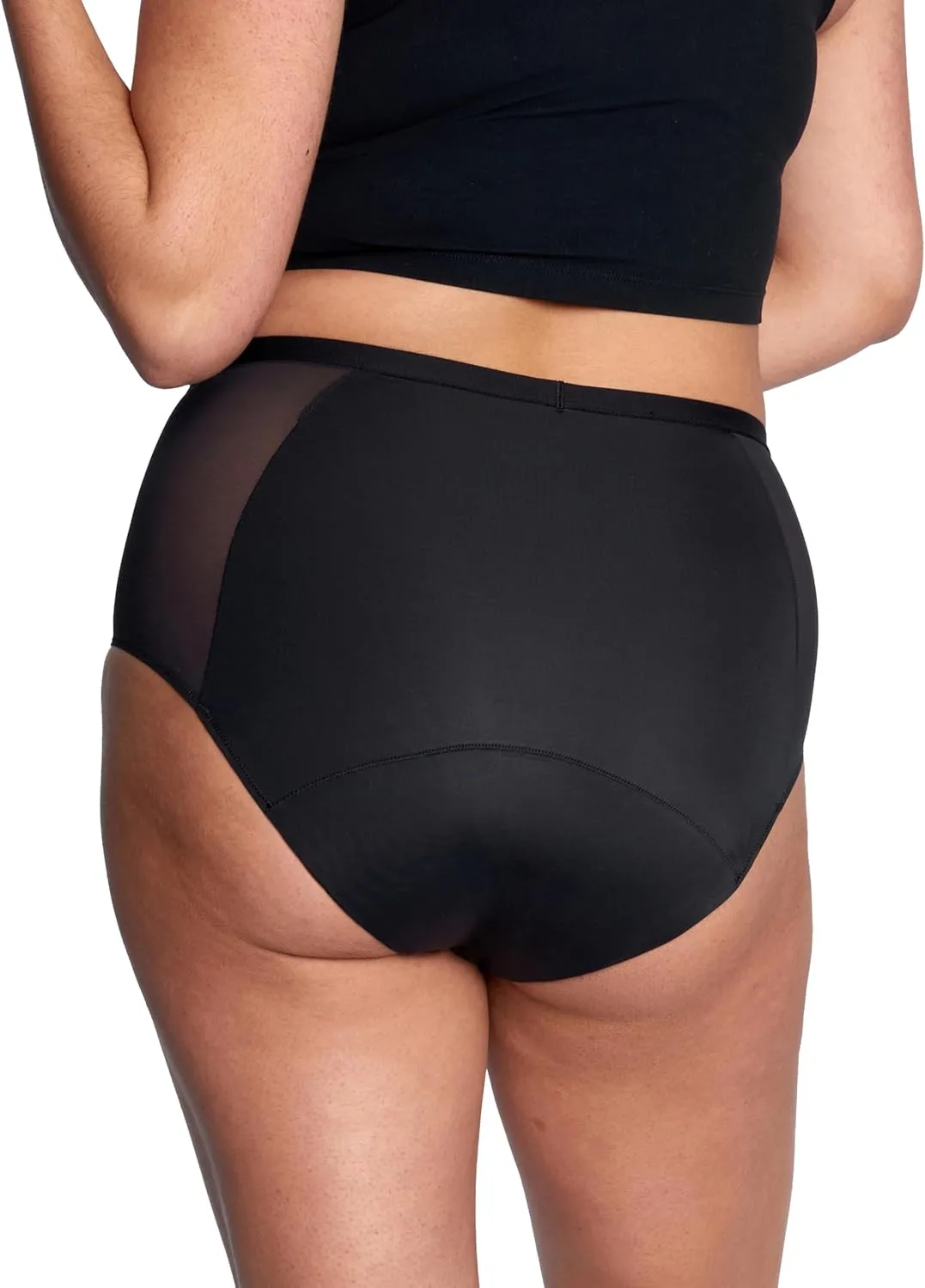 Thinx Period Underwear, Comfort-Stretch Hi-Waist, Holds Up to 12 Regular Tampons*, FSA HSA Approved Period Panties, All-Day Absorbency Menstrual Underwear for Women, Leakproof & Reusable, Black, 4X