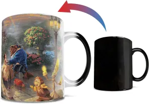 Thomas Kinkade's "Beauty and the Beast Falling In Love" Morphing Ceramic Mugs,11 ounces