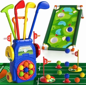 Toddler Golf Set Toys for Kids, Kids Toddler Golf Clubs with 7 Balls, Putting Mat & Golf Board, Toys Gifts for 3 4 5 6 Year Old Boys, Christmas Birthday Gifts for 3 4 5 6 Year Old Boy Kids