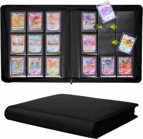 Top Loader Binder - Holds 360 Cards, Suitable for Baseball and Transaction Cards, 9 Pockets, Side Mounted Binding Clip