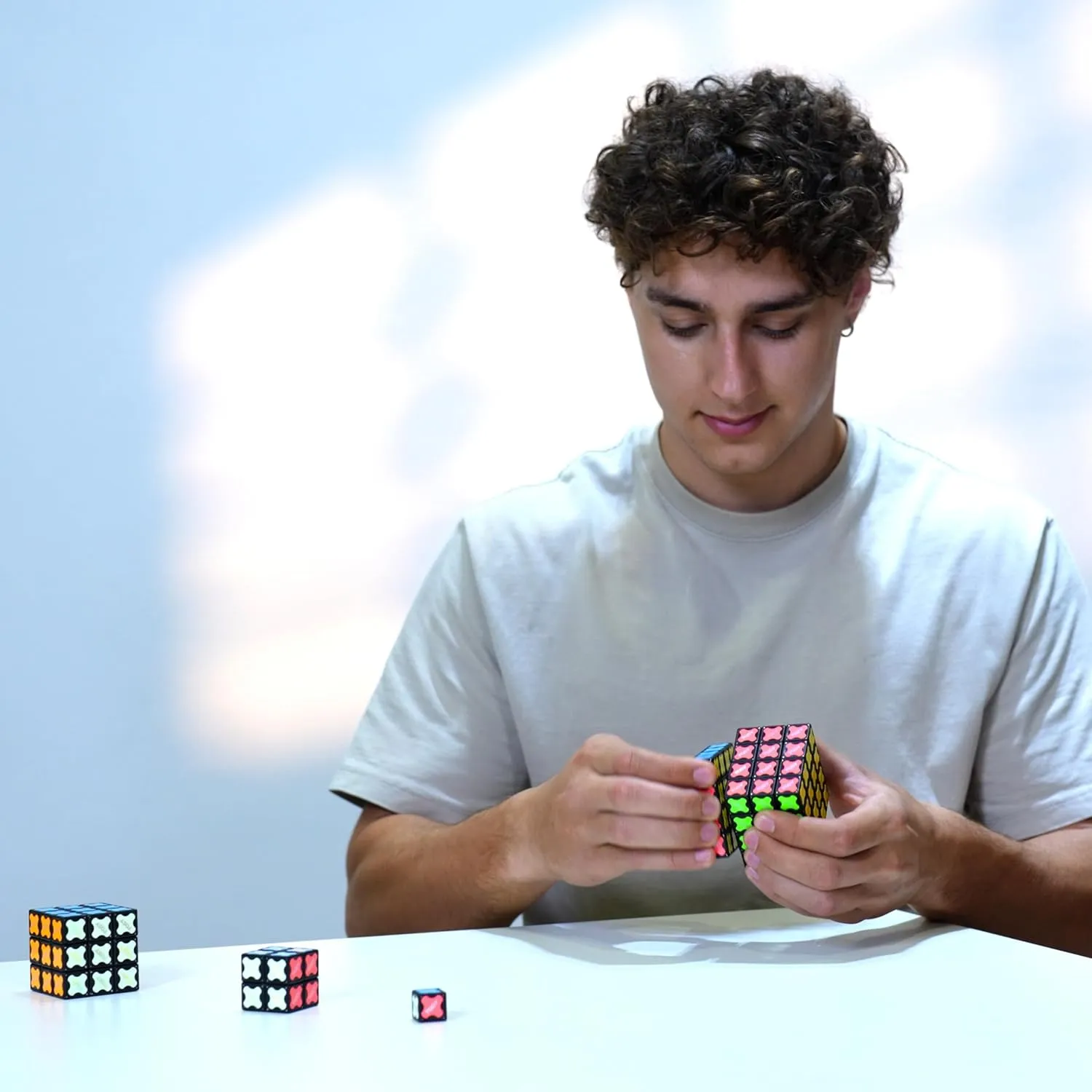 TOSY Magnet Cube 3x3 - 240 Magnets, 30 Blocks, 7in1 Toy: Puzzle Cube Game, Creative Building Blocks, Transformable Fidget Spinner, Infinity Cube