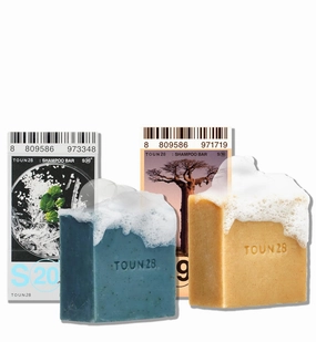 TOUN28 Anti-dandruff Organic Natural Vegan Cooling Menthol w/Centella Asiatica, Sea Salt for Oily Scalp & Hydrating Biotin Shampoo Bar for Hair Growth, Paraben Sulfate Silicone Free Korean Haircare