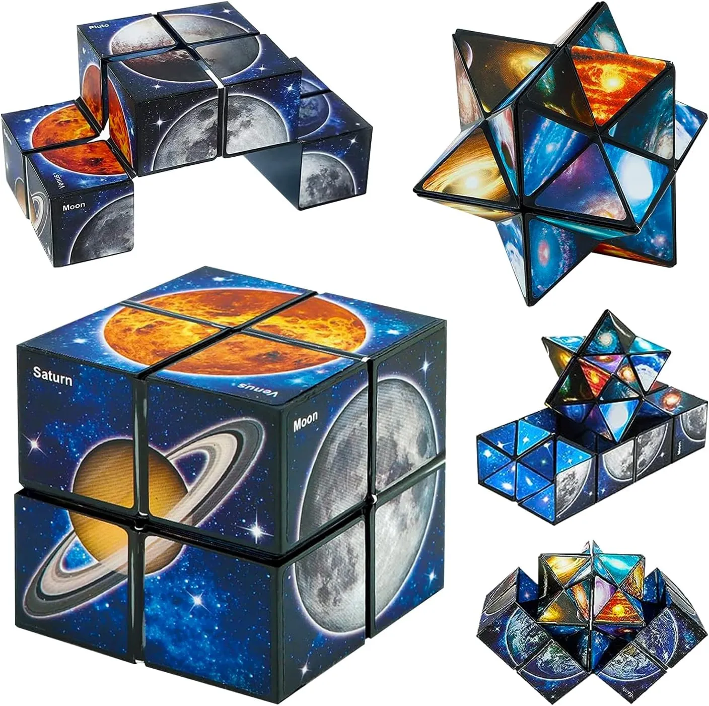 Toys for Boys Age 8-12 Gifts,Star Cube Magic Cube 2 in 1 Set for 9 10 11 12 Year Old Boy Girls,Infinity Cube Fidget Toy,Brain Development Puzzle Games for Children,Creative Gifts for Children