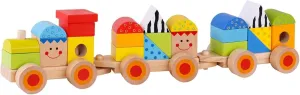 TOYSTER'S Wooden Stacking Train Toy – Colorful Interlocking Blocks – Educational Toy for Toddlers, Fine Motor Skills & Creative Play